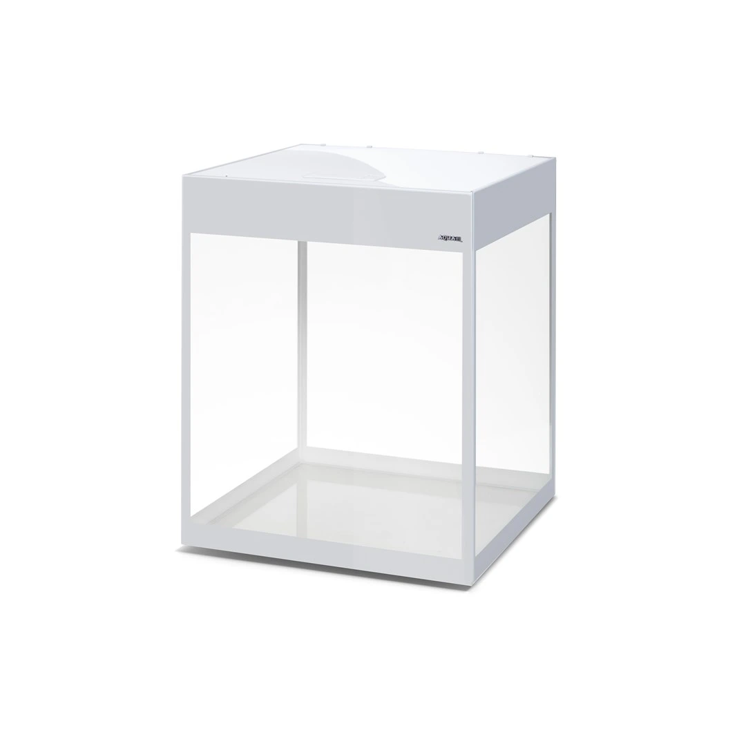 Glossy akvarie Cube 50x50x63 cm 135 L Hvid